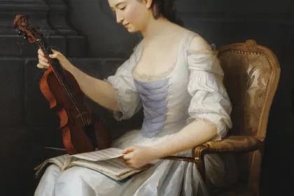 Portrait of a Violinist by Anne Vallayer-Coster, 1773 jigsaw puzzle