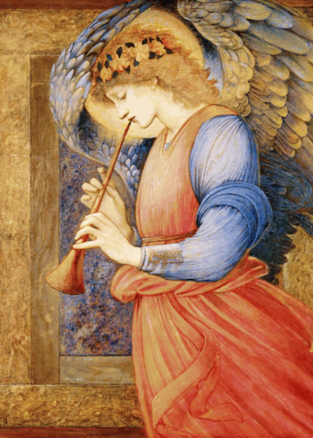Edward Burne-Jones, An Angel Playing a Flageolet