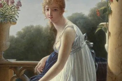 A Young Woman Seated by a Window - Marie-Denise Villers, ca. 1800-1801 jigsaw puzzle