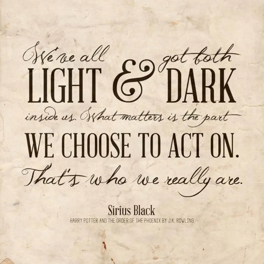 e.g. Sirius Black writing some true shit