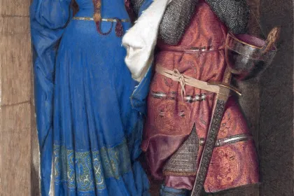 Hellelil and Hildebrand, the Meeting on the Turret Stairs, Frederick William Burton. 1864 jigsaw puzzle