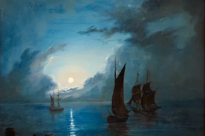 Hav i mansken by Marcus Larson, 1848 jigsaw puzzle