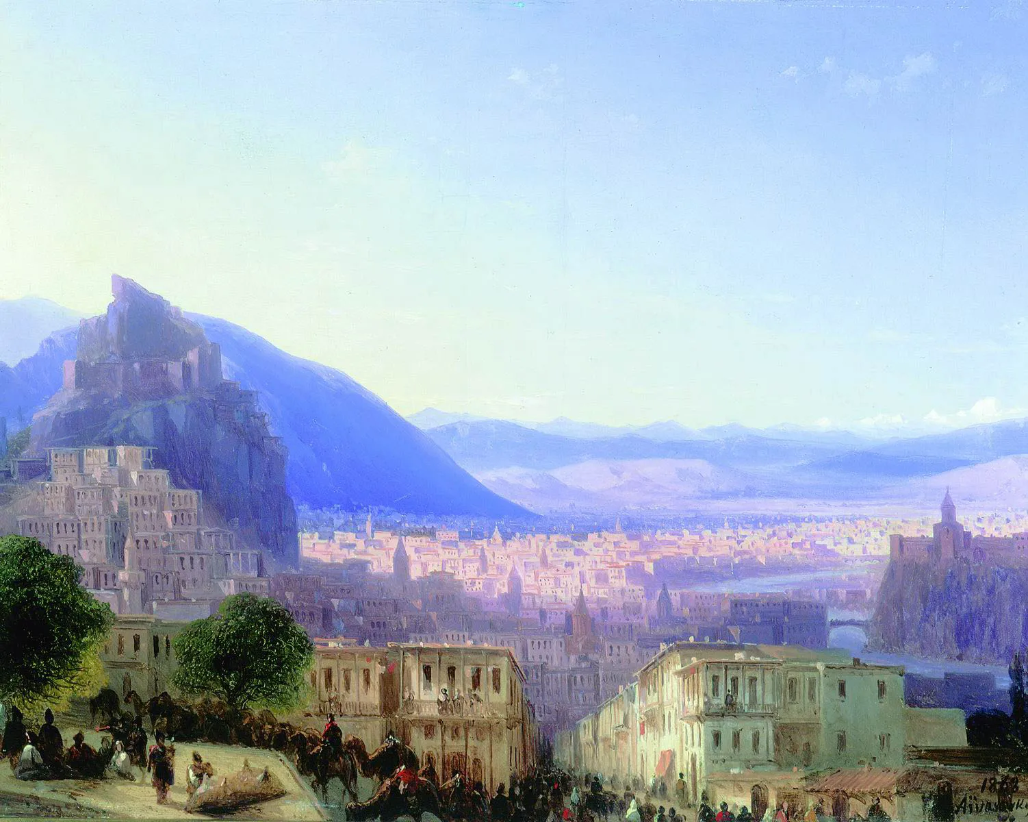 View of Tiflis by Ivan Aivazovsky, 1868