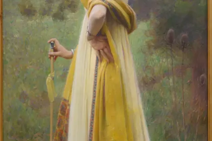The Shawl by Charles Sprague Pearce, ca. 1900 jigsaw puzzle