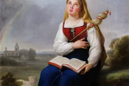 St. Genevieve by Louise Elisabeth Vigee Le Brun, 1821 jigsaw puzzle