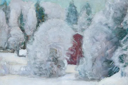 Winter Motif by Pekka Halonen, 1920 jigsaw puzzle