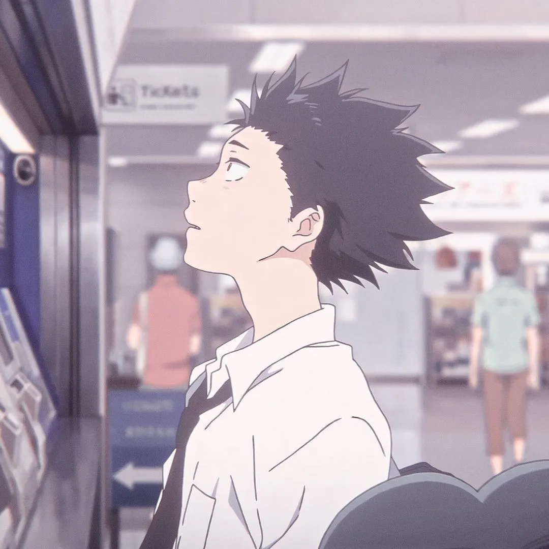 e.g. Shoya Ishida being on the train