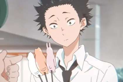 e.g. Shoya Ishida finally being happy yay jigsaw puzzle