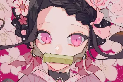 e.g. Nezuko just being adorable with some spider lillie's I think jigsaw puzzle