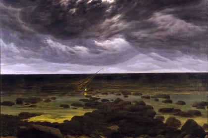 Seashore with Shipwreck by Moonlight  by Caspar David Friedrich, ca. 1825-1830 jigsaw puzzle