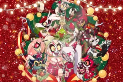 e.g. Hazbin Hotel spending a nice Christmas together jigsaw puzzle