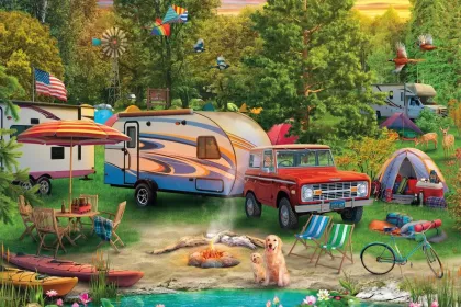 Lakeside Camping jigsaw puzzle