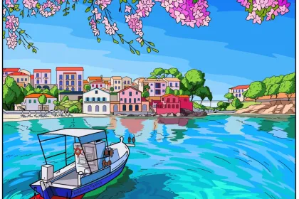 Village Seascape jigsaw puzzle