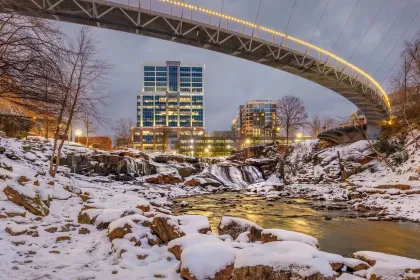 Liberty Bridge in the Snow jigsaw puzzle