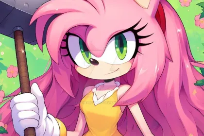 e.g. Amy just wearing a beautiful yellow jigsaw puzzle