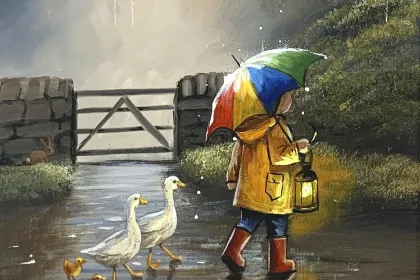 rainy walks jigsaw puzzle